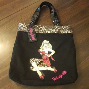 Betsy Johnson... Betsyville pinup girl tote...NWOT